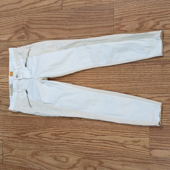 Pilcro and the Letterpress two-tone low-rise skinny jeans zip pockets ankle 27 - Picture 1 of 7